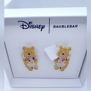 Disney × BaubleBar Winnie The Pooh Spring Flower Hunny Pot Dangle Earrings NIB